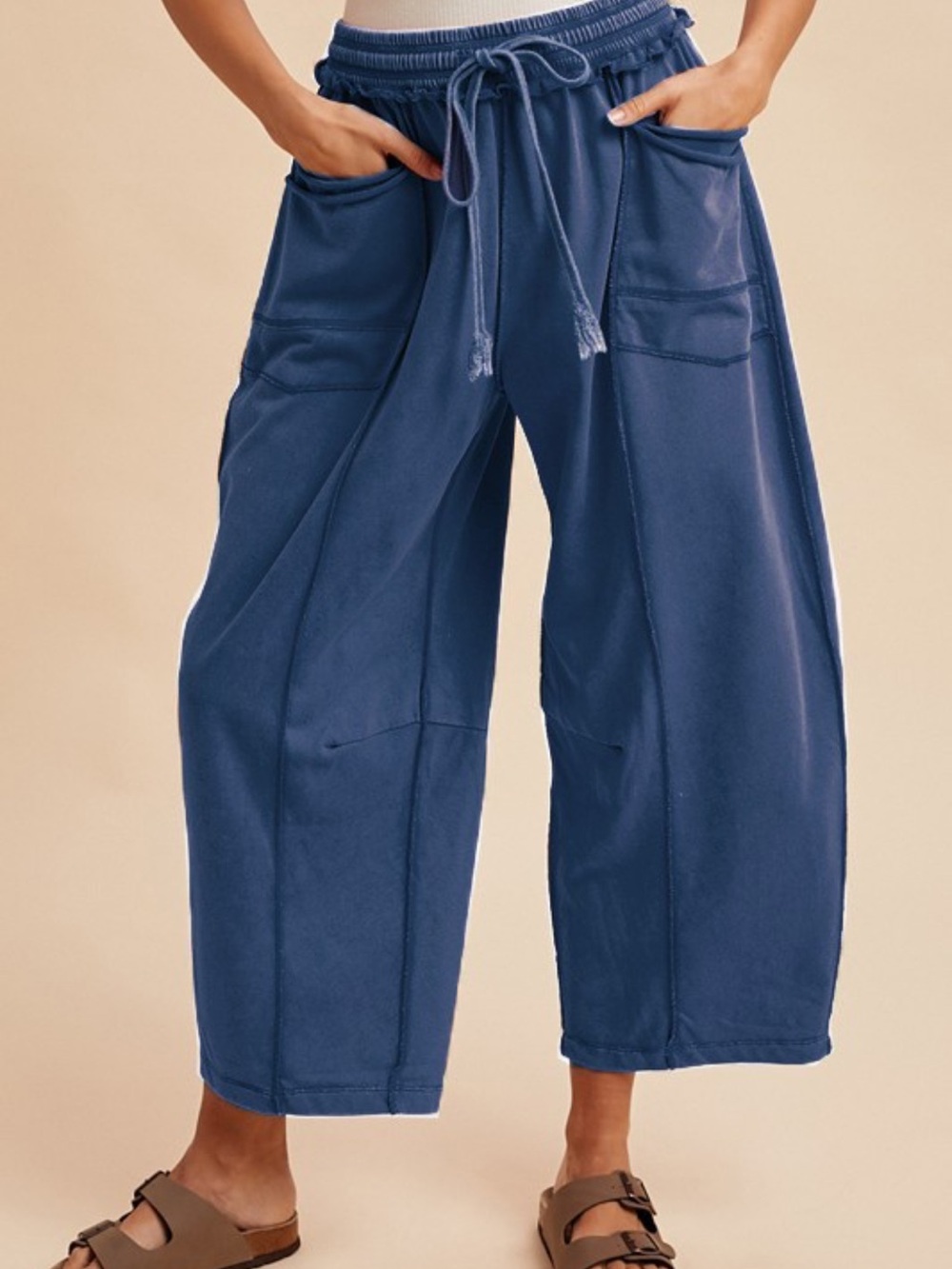 310 ❤️ MINERAL WASH BARREL FIT UTILITY KNIT
PANTS